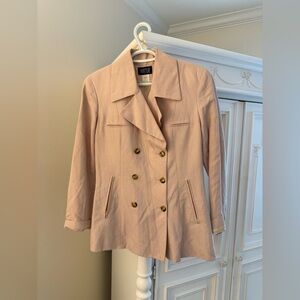 Women's Tan Double-Breasted Jacket